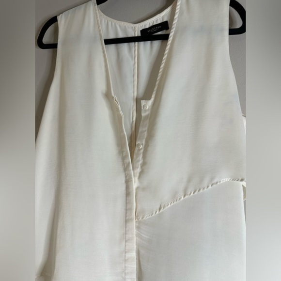 Selected Femme White MISSO SL DRESS Button-down size 4 (size 36 EU) - Picture 2 of 8